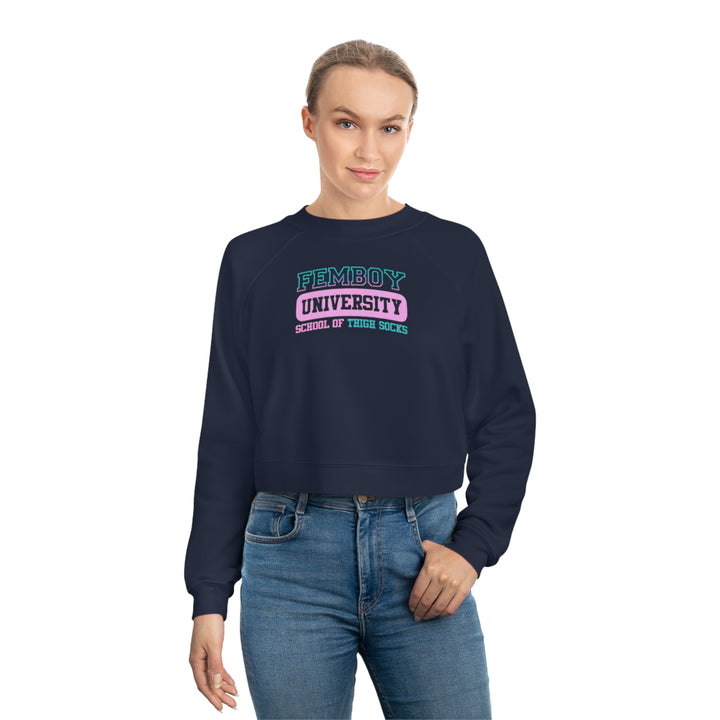 Femboy University Cropped Sweater - Femboyzone