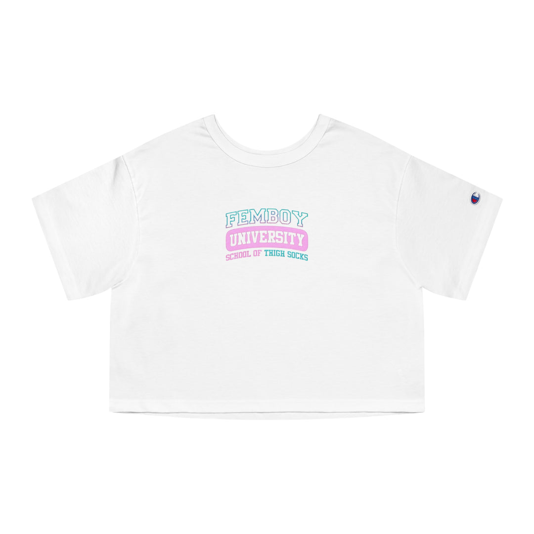 Femboy University Cropped Shirt - Femboyzone