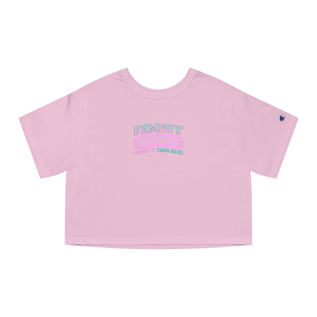 Femboy University Cropped Shirt - Femboyzone