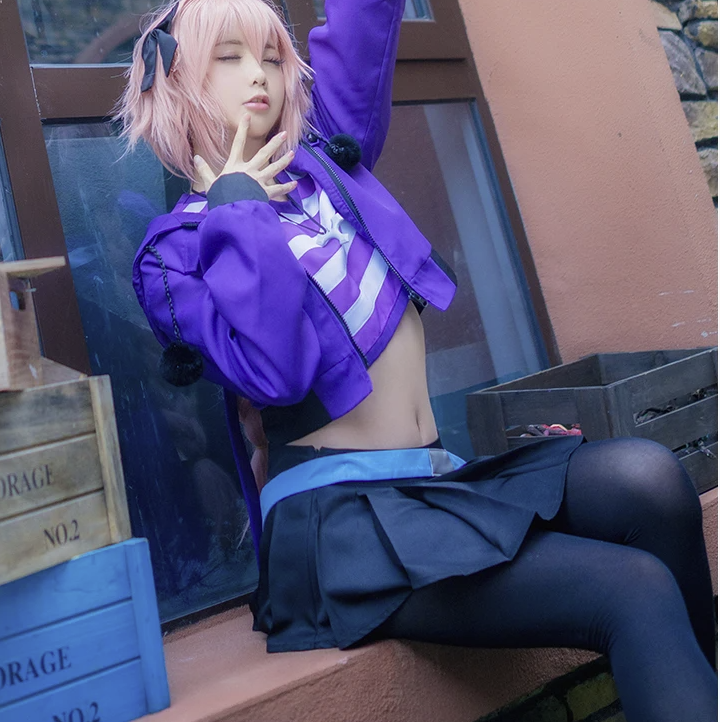 Astolfo Cosplay School Uniform, Anime Sailor Dress, Fate Apocrypha Costume, Femboy Clothing