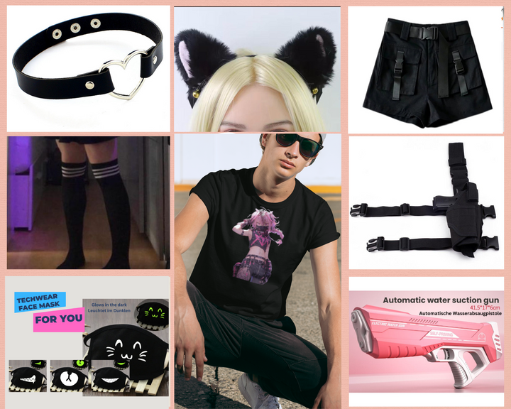 Femboy Agent Techwear Set NEW 2024, Geheime Mission Edition, 3 Sets Included, Kawaii Kit, Y2K Clothing, Anime Shirt