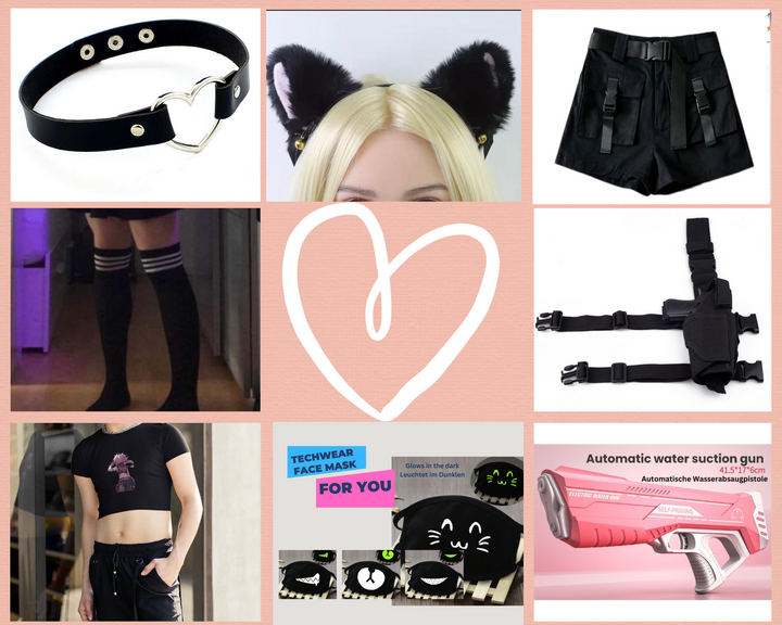 Femboy Agent Techwear Set NEW 2024, Geheime Mission Edition, 3 Sets Included, Kawaii Kit, Y2K Clothing, Anime Shirt