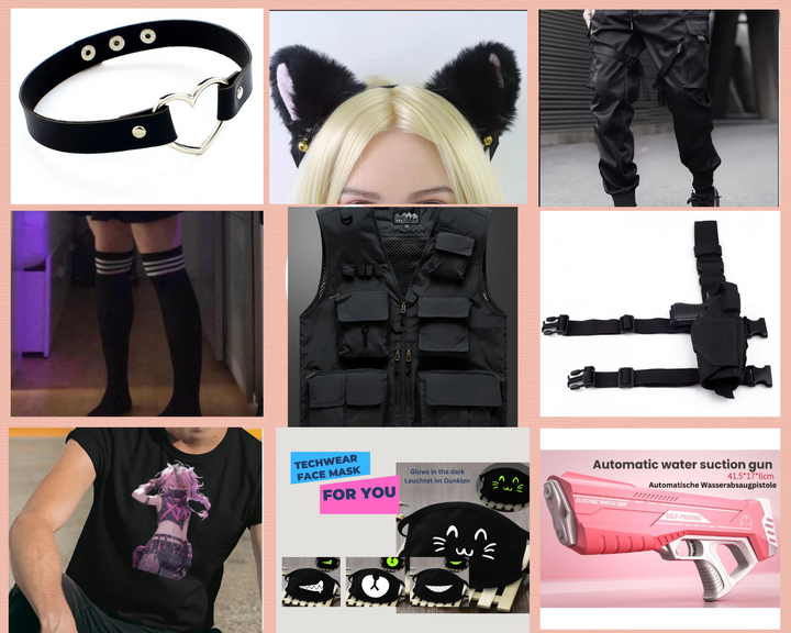 Femboy Agent Techwear Set NEW 2024, Geheime Mission Edition, 3 Sets Included, Kawaii Kit, Y2K Clothing, Anime Shirt